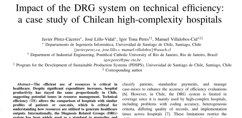 El impacto del sistema GRD en la eficiencia técnica: una mirada a los hospitales chilenos de alta complejidad